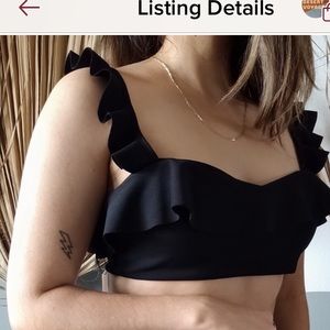 Zara ruffled crop top NWOT